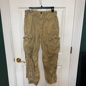 Abercrombie & Fitch Men's Cargo Pants in Khaki - Lightweight Utility Style